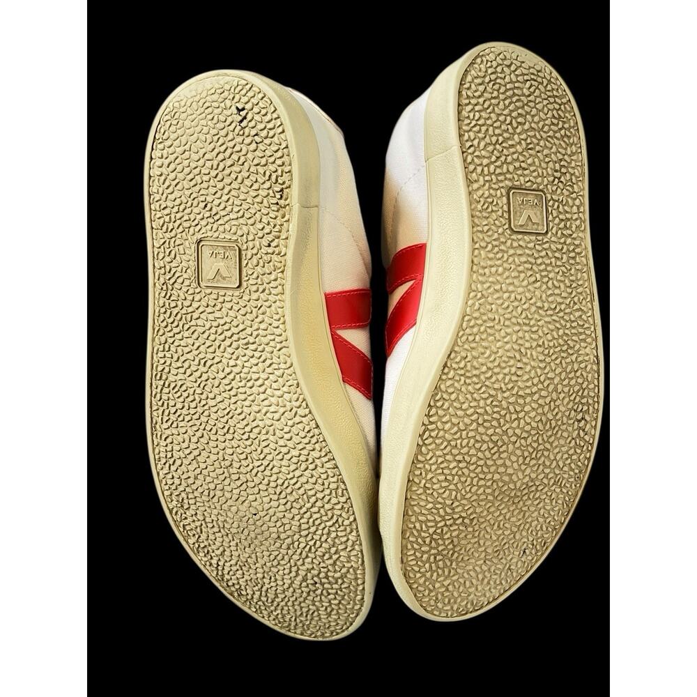 Veja White & Pink Campo Organic Recycled Canvas Sneaker •Women 38/ 7• Nice Cond - Picture 8 of 11